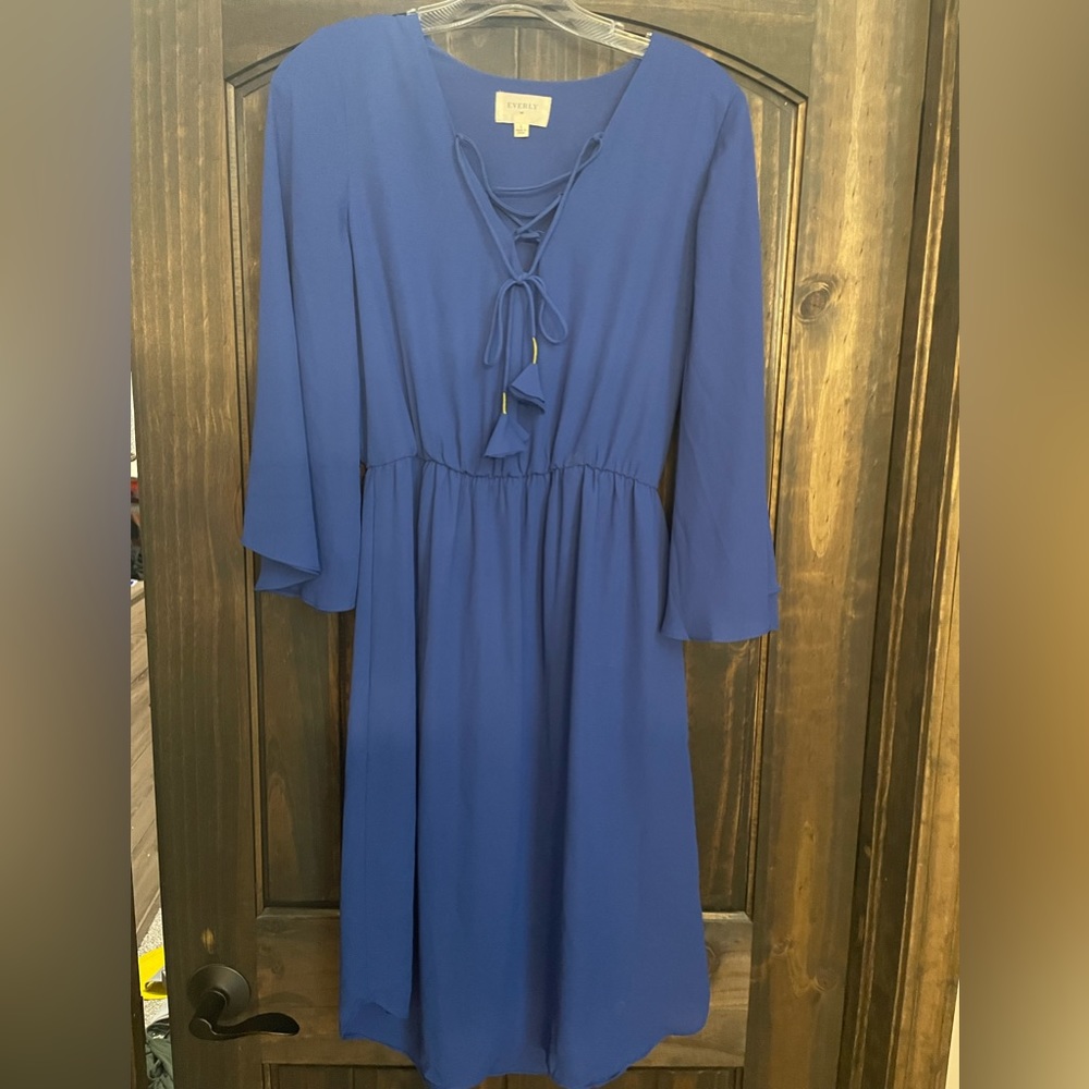 Blue Chiffon Dress